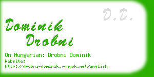 dominik drobni business card